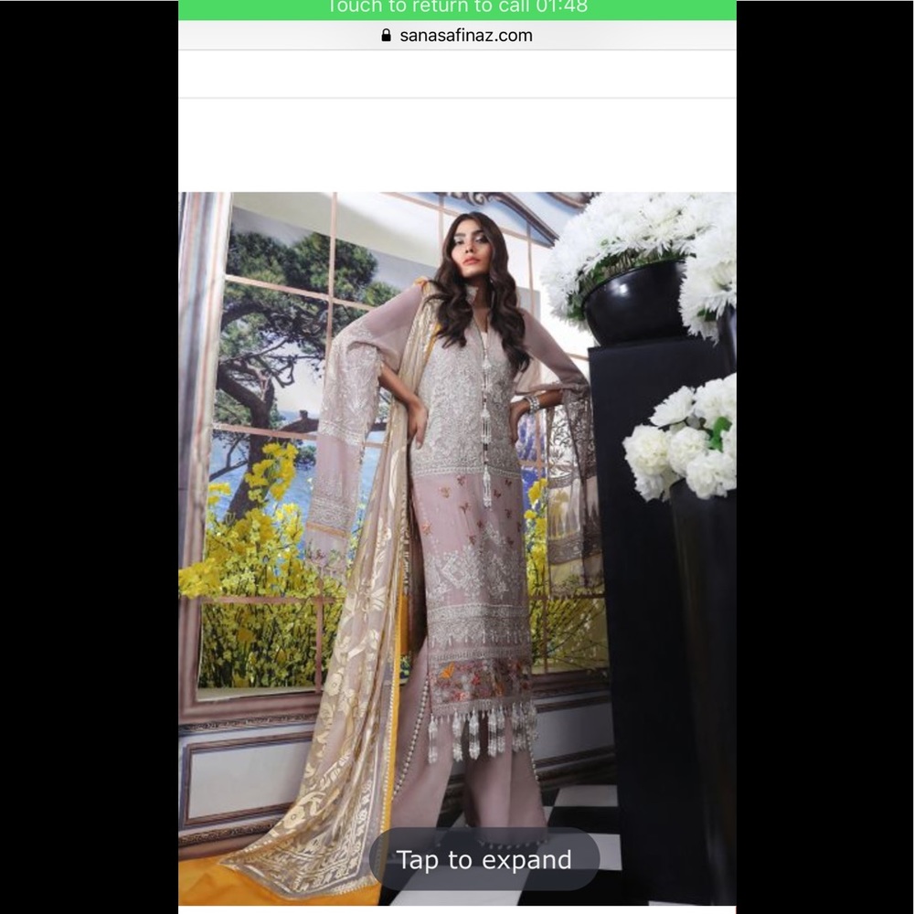 Pakistani top Designer SANASAFINAZ LUXURY DRESS